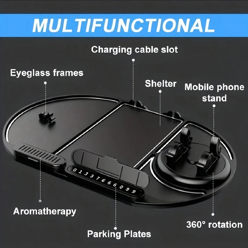 Neklizajuća podloga i nosač za telefon za auto – 360° rotacija