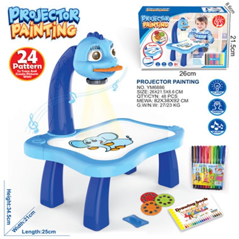 DEČIJI STO SA PROJEKTOROM ZA CRTANJE