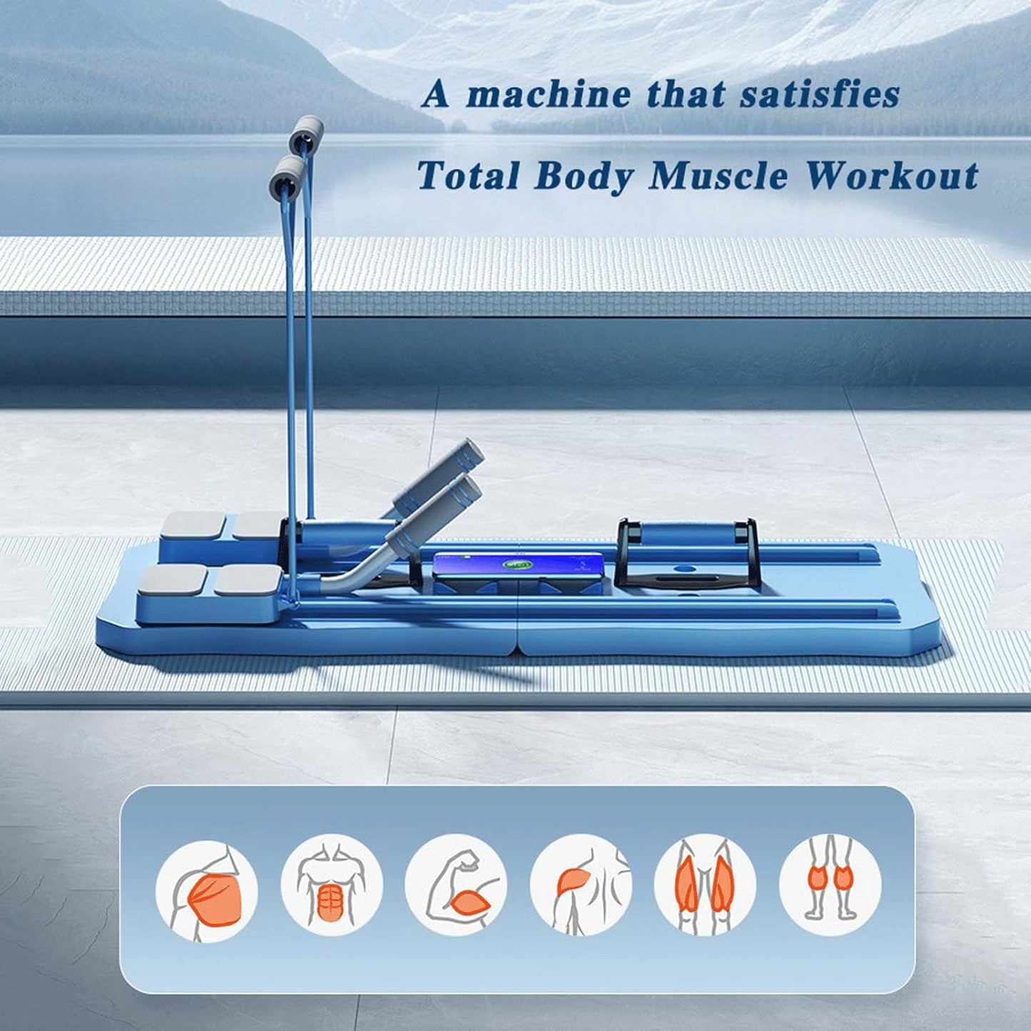 5 u 1-sprava za pilates + 5 guma za vežbanje