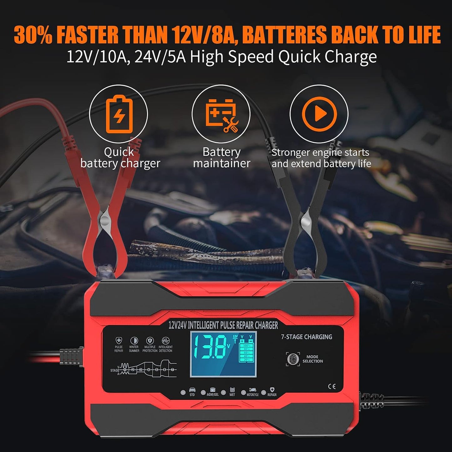 Pametni Punjač Akumulatora 12V/6A