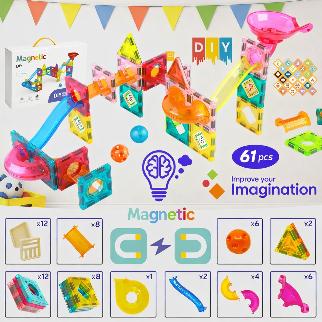 61-DELNI SET MAGNETNIH PLOČICA-BALL RUN