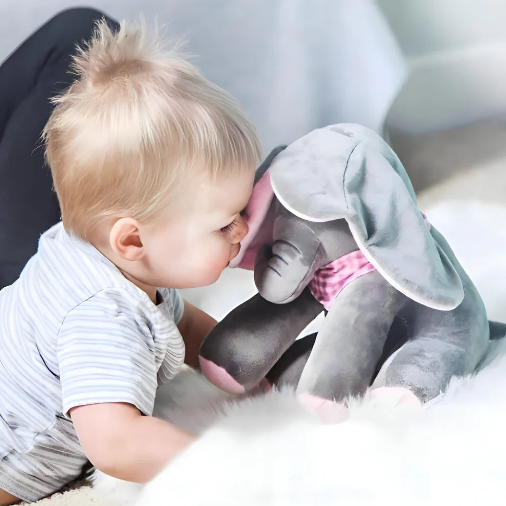 Plišano slonče koje peva i igra žmurke