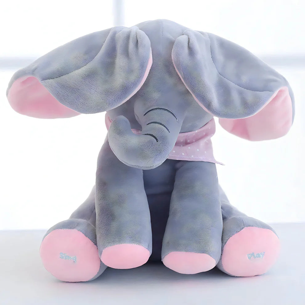 Plišano slonče koje peva i igra žmurke